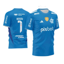 Camisa Flamengo Goleiro S/N° Todos os Patrocinadores 24/25  Azul
