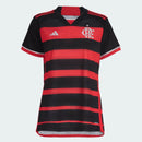 Camisa Feminina Flamengo I 24/25 Adidas  Rubro Negro