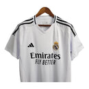 Camisa Real Madrid I 24/25  Torcedor Adidas   Branca com detalhes em preto
