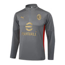 Conjunto Agasalho Treino Milan 24/25 - Cinza