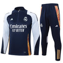 Conjunto Agasalho Treino Real Madrid 24/25 - Azul e Branco