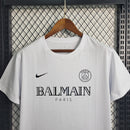 Camisa PSG 23/24 Edição Especial Balmain Paris  Branco